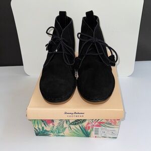 Tommy Bahama Women's Lace-Up Black Chukka Boots